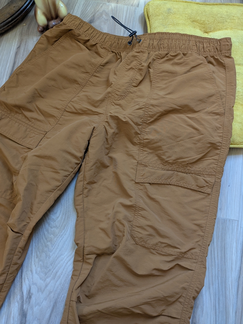 Original Use Men's Cargo Joggers in Tan Brown with Drawstring Waist